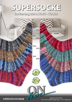 ONline Supersocke 4-fach Sortierung 338 Living Color